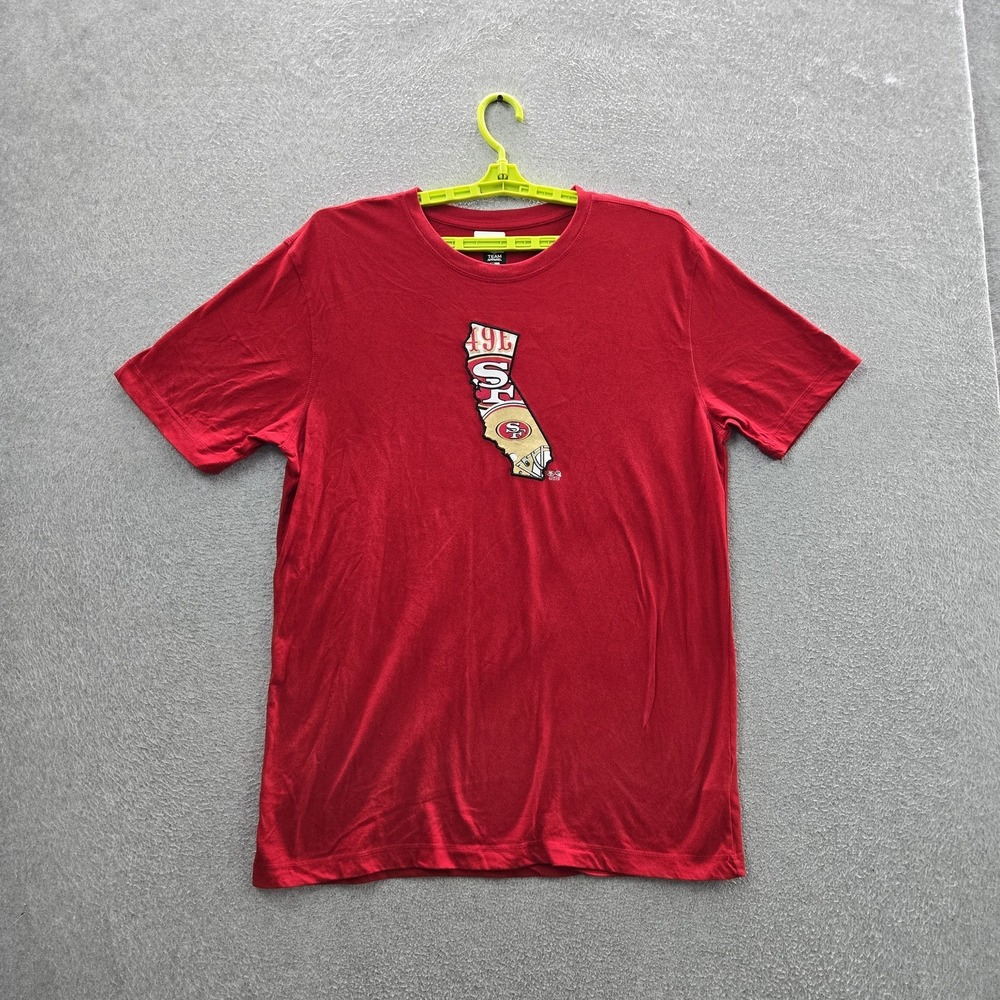 San Francisco 49ers Men Shirt L Red New Era Graphic California Logo Short Sleeve